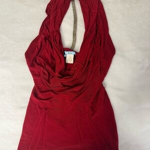 Marciano by Guess Vibrant Red Top with Rhinestone Detail on Back